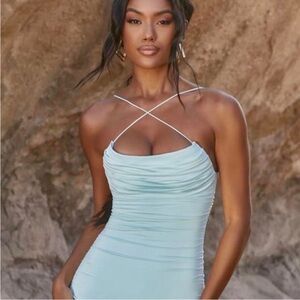 Elegant Blue Women's Dress